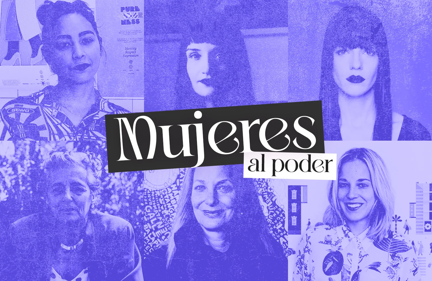 Mujeres infames al poder – collage de mujeres del equipo