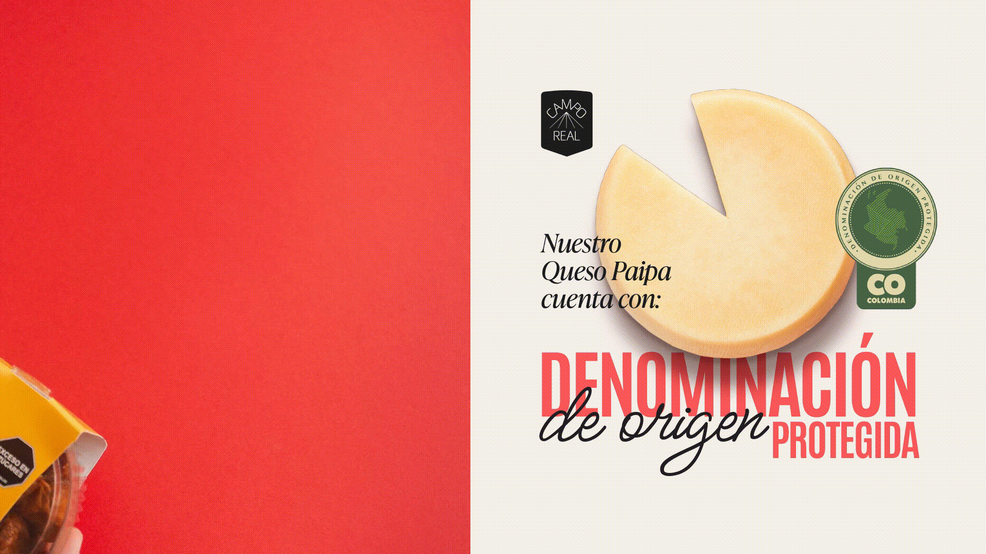 Campo Real – pieza de queso Paipa con denominación de origen protegida