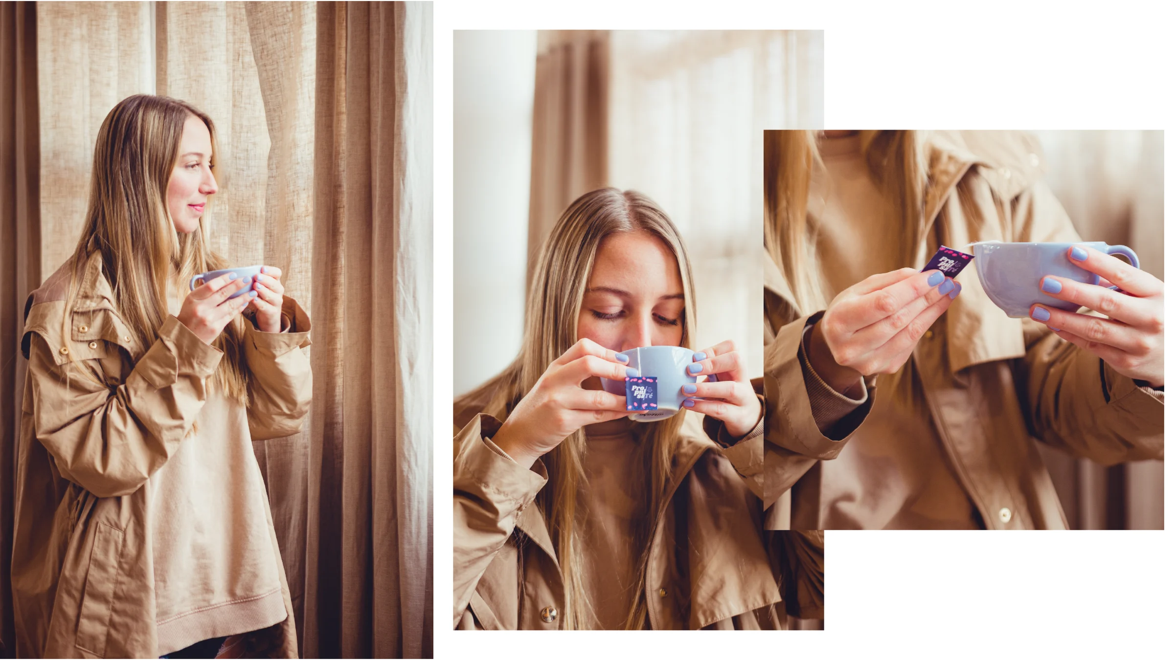 Propúlsate – mujer disfrutando una infusión en casa